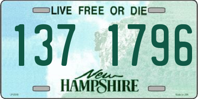NH license plate 1371796