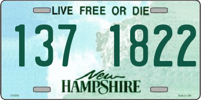 NH license plate 1371822