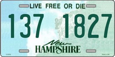 NH license plate 1371827