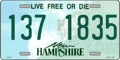 NH license plate 1371835