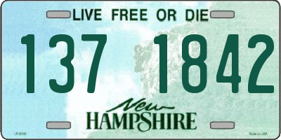 NH license plate 1371842