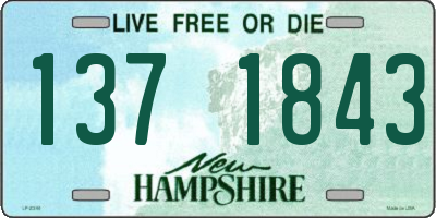 NH license plate 1371843