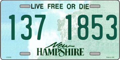 NH license plate 1371853