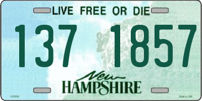 NH license plate 1371857