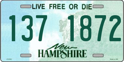 NH license plate 1371872