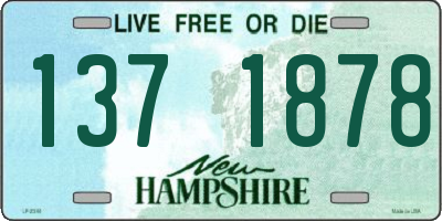 NH license plate 1371878