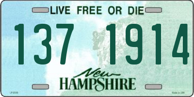 NH license plate 1371914