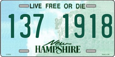 NH license plate 1371918