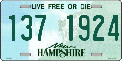 NH license plate 1371924