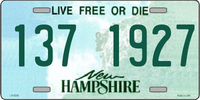NH license plate 1371927