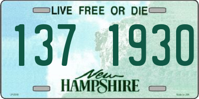 NH license plate 1371930