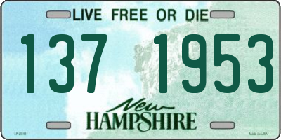 NH license plate 1371953