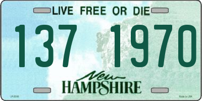 NH license plate 1371970