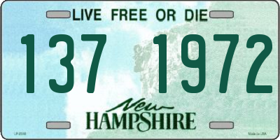 NH license plate 1371972