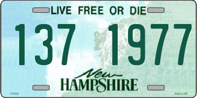 NH license plate 1371977