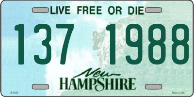 NH license plate 1371988