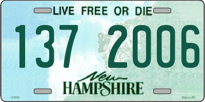 NH license plate 1372006