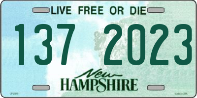 NH license plate 1372023