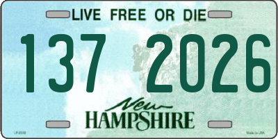 NH license plate 1372026