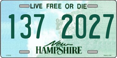 NH license plate 1372027