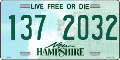 NH license plate 1372032