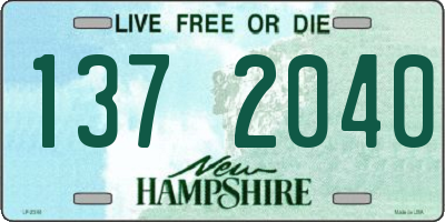 NH license plate 1372040