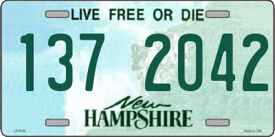 NH license plate 1372042