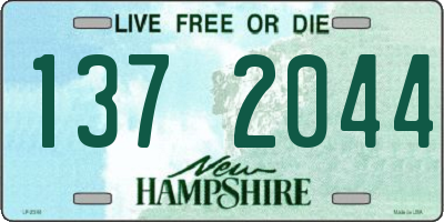 NH license plate 1372044