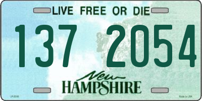 NH license plate 1372054