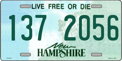 NH license plate 1372056