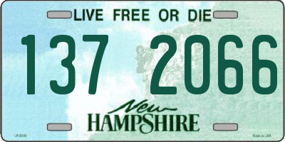 NH license plate 1372066