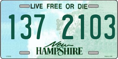 NH license plate 1372103