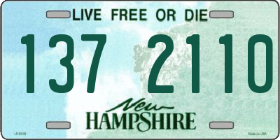 NH license plate 1372110