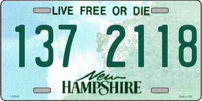NH license plate 1372118