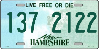 NH license plate 1372122