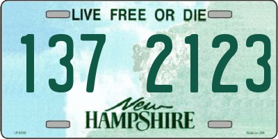 NH license plate 1372123