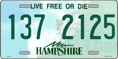 NH license plate 1372125