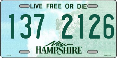 NH license plate 1372126