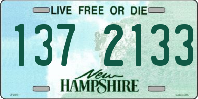 NH license plate 1372133