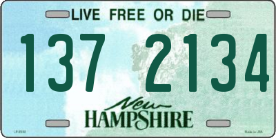 NH license plate 1372134