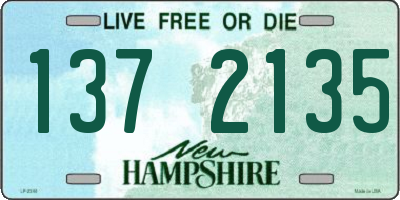NH license plate 1372135