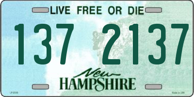 NH license plate 1372137