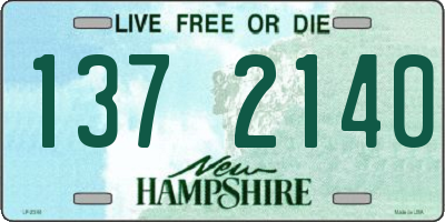 NH license plate 1372140