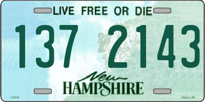 NH license plate 1372143
