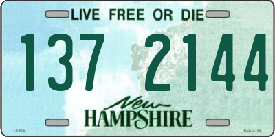 NH license plate 1372144