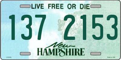 NH license plate 1372153