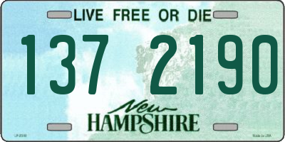 NH license plate 1372190