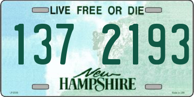 NH license plate 1372193
