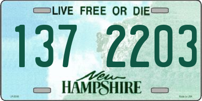 NH license plate 1372203
