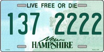 NH license plate 1372222